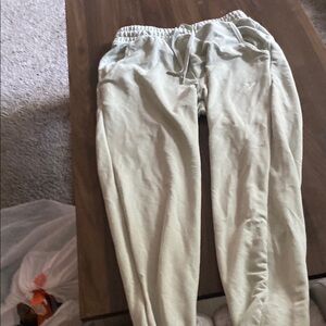 Gymshark Cream Sweatpants Relaxed Fit